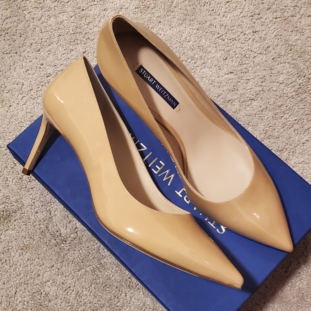 Stuart Weitzman Leigh 70mm sz. 10 Nude Pate nt